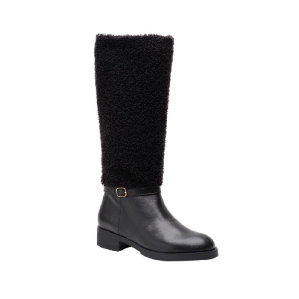 André Assous Binni Knee High Shearling Weather Resistant Boot 11 New Without Box